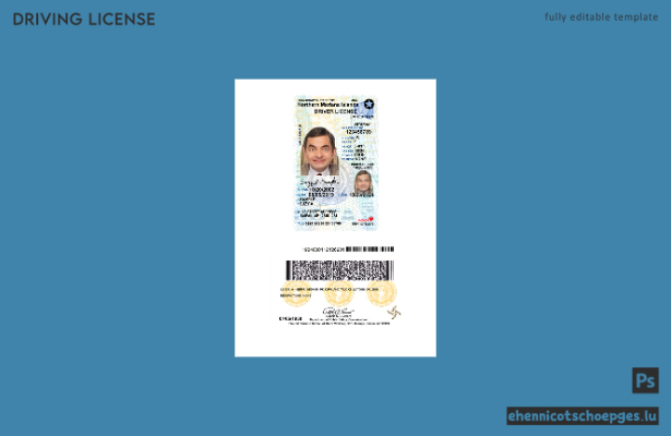 USA, Nördliche Marianen, Führerschein für Personen unter 21 Jahren (2019–heute), Beispielvorschau